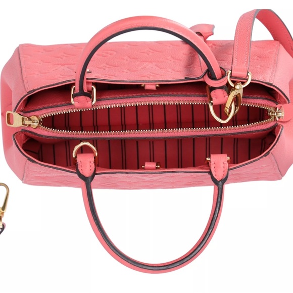 Louis Vuitton Montaigne BB Satchel Monogram Empreinte Leather Blossom Pink - Picture 6 of 10